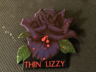 Thin Lizzy “black Rose”.  1979 Cardboard Shaped Pin