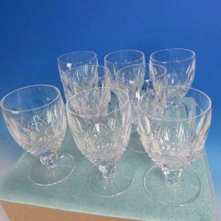 Waterford Crystal - Colleen Pattern - 8 Water Glasses - 5¼ Inches