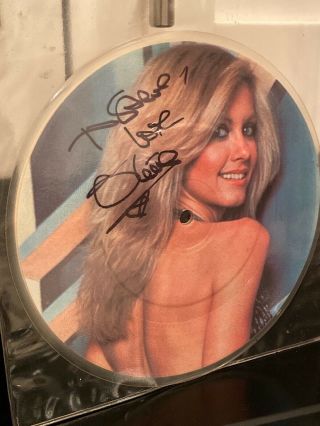 Very Rare Olivia Newton John In - Person Hand Signed Magic 45 Picture Disc 1980