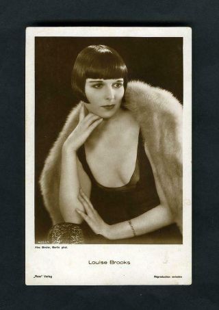 Vintage Louise Brooks German Ross Verlag Postcard 1920 