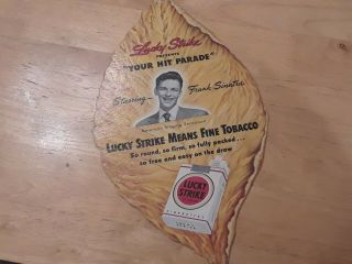 Frank Sinatra Lucky Strike Tobacco Leaf Fan Vintage