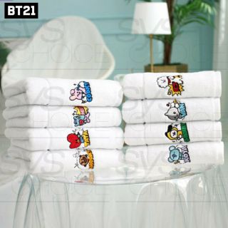 Bts Bt21 Official Authentic Goods Bath Cotton Towel Comicpop Badge Ver 40 X 80cm