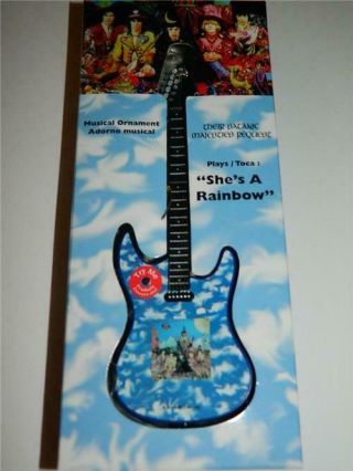 The Rolling Stones Musical Electric Guitar Xmas Ornament Shes A Rainbow Song