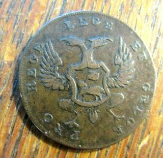 1797 Perth Scotland Hard Times Half Penny Merchants Token Money Perthshire
