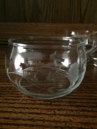 Vintage Stackable 3 Tier Candy Apothecary Jar Dish Clear Etched Glass 10 Inch 3