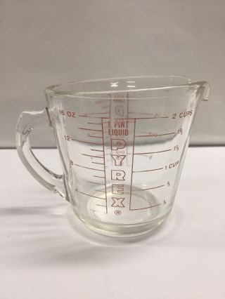 Vintage Pyrex 516 16oz 2cup Measuring Cup With D Handle Made Usa