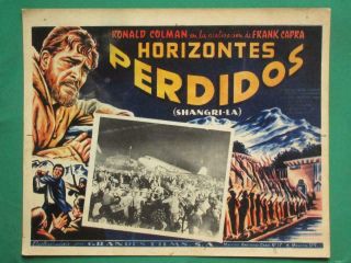 Lost Horizon Ronald Colman Frank Capra Art Spanish Mexican Lobby Card 6