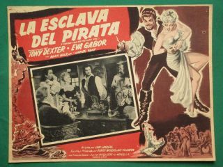 Eva Gabor Captain Kidd And The Slave Girl Pirates Art Mexican Lobby Card