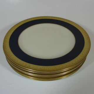 Syracuse China Old Ivory Queen Anne Bread Plates Set Of 6 Plate Cobalt Blue Rim
