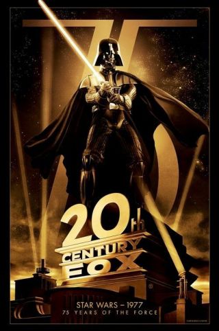 Star Wars 75 Years Of The Force Movie Poster Single Sided 27x40 Inches