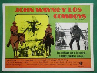 John Wayne The Cowboys Western Spanish Mexican Lobby Card 1