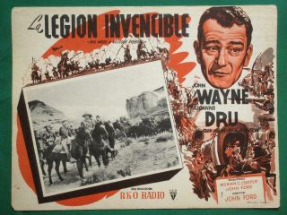 John Wayne She Wore A Yellow Ribbon Western Art Mexican Lobby Card