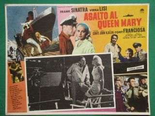 Frank Sinatra Assault On A Queen Virna Lisi Richard Conte Mexican Lobby Card 2