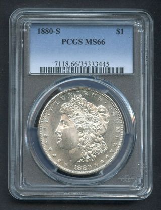 1880 - S Pcgs Ms66 Morgan Silver Dollar $1