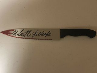 Halloween Michael Myers Nick Castle Signed Autographed Knife Exact Signing Proof