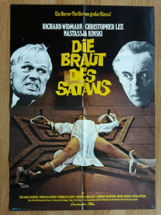 Hammer German 1 - Sheet Poster - To The Devil A Daughter Christophr Lee Kinski