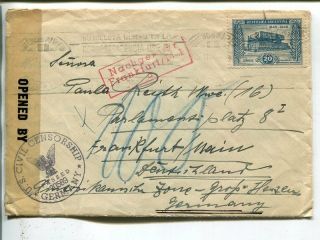 Argentina Censor Postage Due Cover To Germany Ca 1948