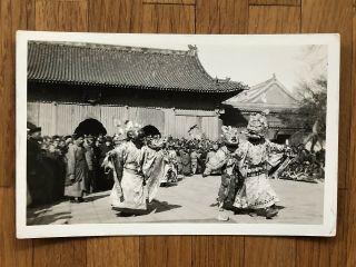 China Old Postcard Chinese Actors At The Street Peking Hartung