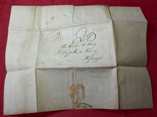 Mayfairstamps Us 1831 Goshen Ny To Liberty Mississippi Stampless Folded Cover Ww