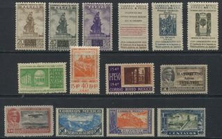 Mexico 1929 - 1940 Mnh Airmail Sets,  Part Sets Cv $58.  50