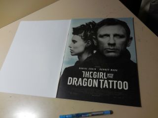 " The Girl With The Dragon Tattoo " 2011 Japanese Movie Program Daniel Craig