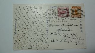 China Nov 16,  1929 Old Post Card To Los Angles,  Ca,  Usa.
