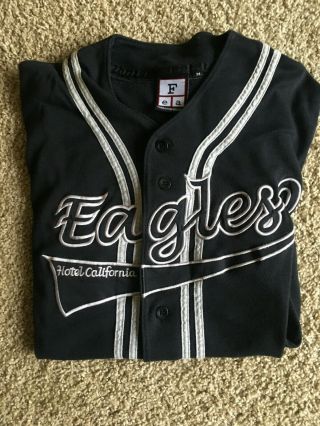 Concert Tour Eagles Hotel California Baseball Jersey Shirt 2002 Medium