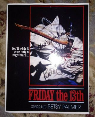 Friday The 13th 1980 Movie Autograph Signed Betsy Palmer Mrs Voorhees 8x10 Photo