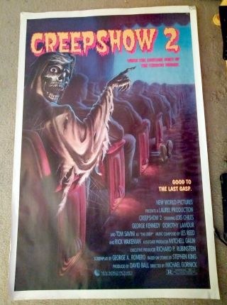 Vintage 1987 Creepshow 2 Movie Poster Stephen King George A Romero Horror Savini