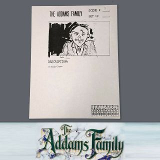 The Addams Family - Production Storyboard - Closeup On Gomez