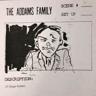 THE ADDAMS FAMILY - Production Storyboard - Closeup on Gomez 3