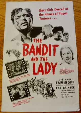 Orig & Vint Pressbook Bandit & The Lady 