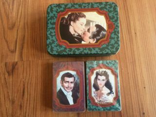 Gone With The Wind Playing Cards Double Deck Tin 1989 Great