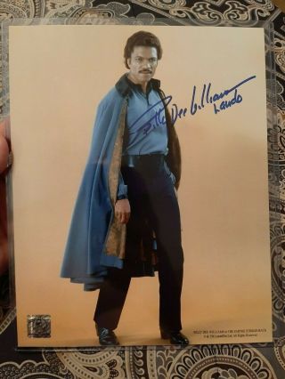 Billy Dee Williams Signed Autographed 8x10 Photo Lando Star Wars