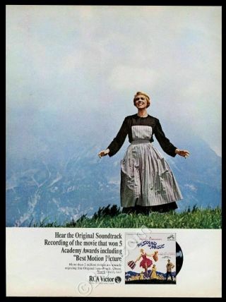 1966 The Sound Of Music Classic Julie Andrews Photo Rca Victor Vintage Print Ad