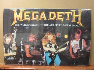 Vintage 1984 Rock And Roll Megadeth Heavy Metal Poster 6261