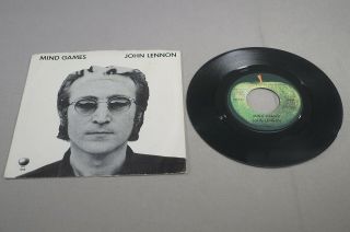 John Lennon Mind Games 45 Rpm Record W/ Picture Sleeve - Beatles