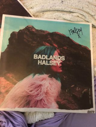 Halsey Signed Badlands Vinyl Album Record Lp Americana Ashley Frangipane