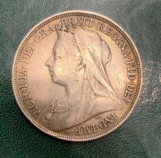 Great Britain Victoria Old Head Silver Crown 1895
