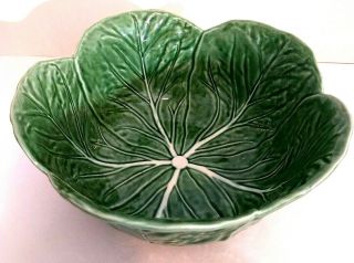 Bordello Pinheiro Mojalica Green Cabbage Lettuce Leaf Salad Bowl Serving Dish