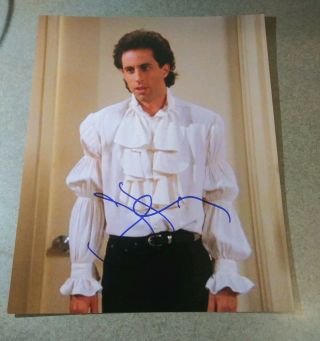 Jerry Seinfeld Signed Autographed 11x14 Photo Fluffy Shirt Tv Show Star