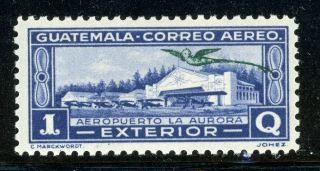 Guatemala Mlh Air Post Quetzal Selections: Scott C66 1q Dk Blue Exterior Cv$22,