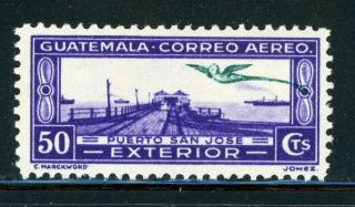 Guatemala Mlh Air Post Quetzal Selections: Scott C65 50c Purple Exterior Cv$6,