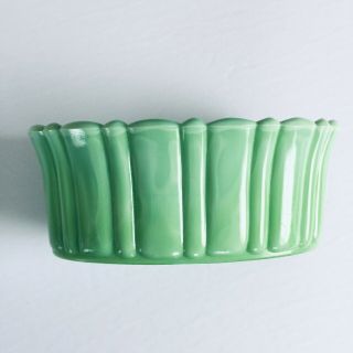 Akro Agate Oval Planter Green Jadite Color 2