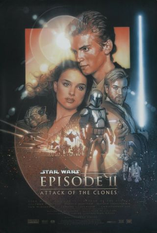 Star Wars Episode 2 Attack Of Clones 27x40 Movie Poster Natalie Portman