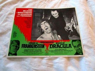 Horror Of Frankenstein/scars Of Dracula Lobby Card,  3,  Hammer,  Combo