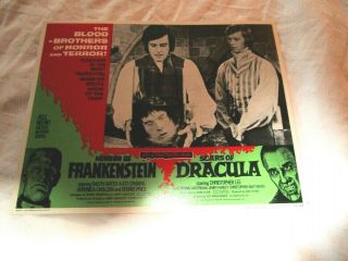 Horror Of Frankenstein/scars Of Dracula Lobby Card,  8,  Hammer,  Combo
