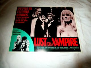 Lust For A Vampire,  Lobby Card,  3 Hammer,  1971,  Bates,  Sangster
