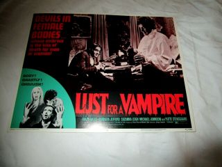 Lust For A Vampire,  Lobby Card,  6 Hammer,  1971,  Bates,  Sangster