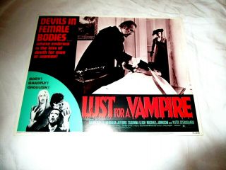 Lust For A Vampire,  Lobby Card,  2 Hammer,  1971,  Bates,  Sangster